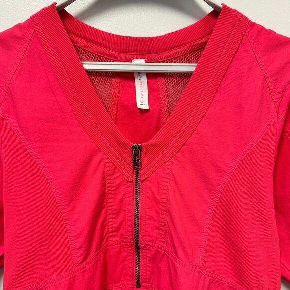 Daily Practice Anthropologie Tenniscore Pink Relaxed Tiered Mini Babydoll Dress - Picture 3 of 12